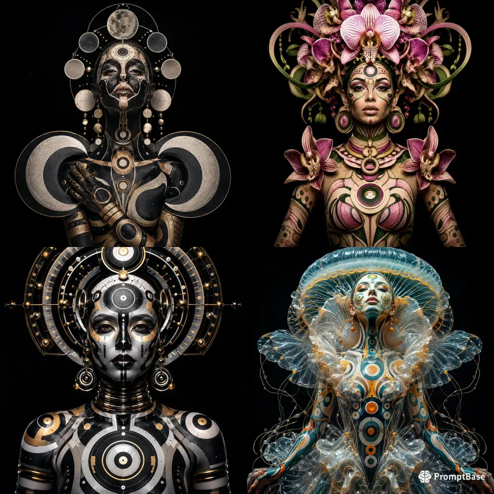 Avantgarde Body Art Portrait Masterpieces