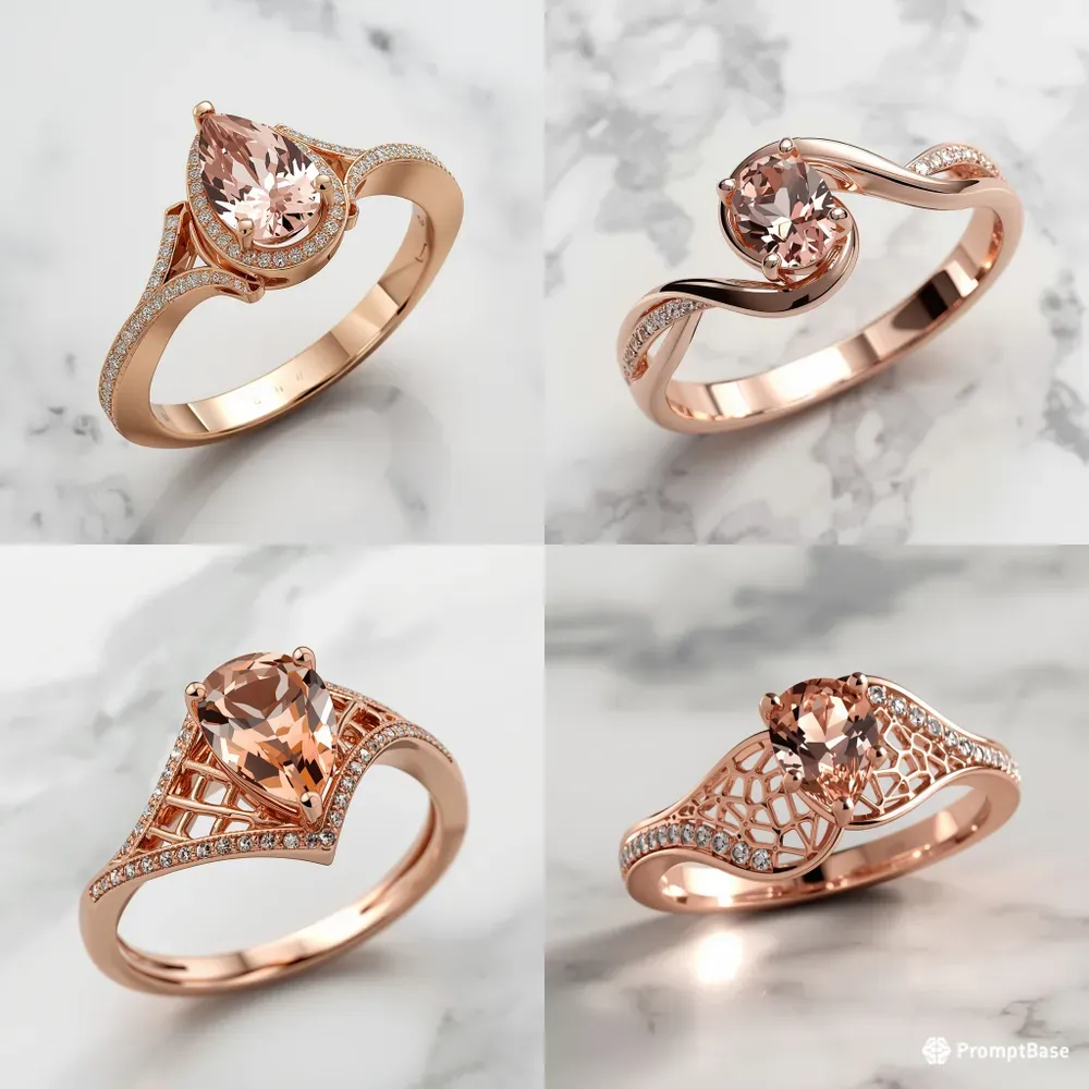 Luxury Parametric Rose Gold Ring Studios