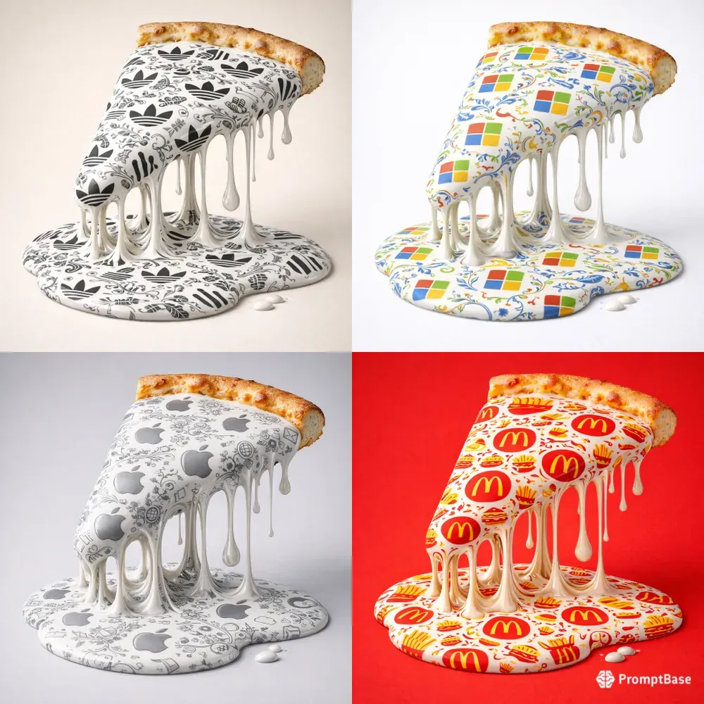 Melting Brand Pizza Art