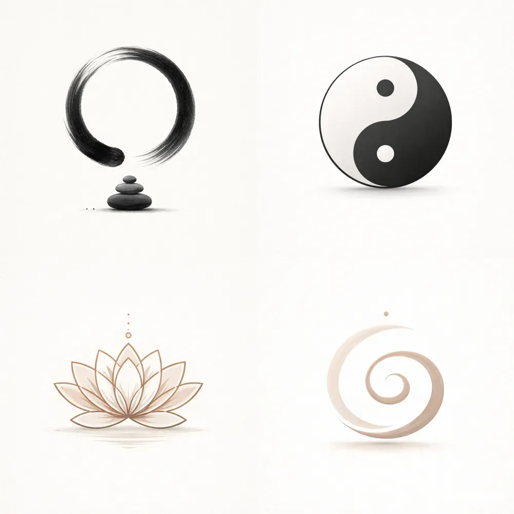 Minimalist Zen Symbol Illustrations
