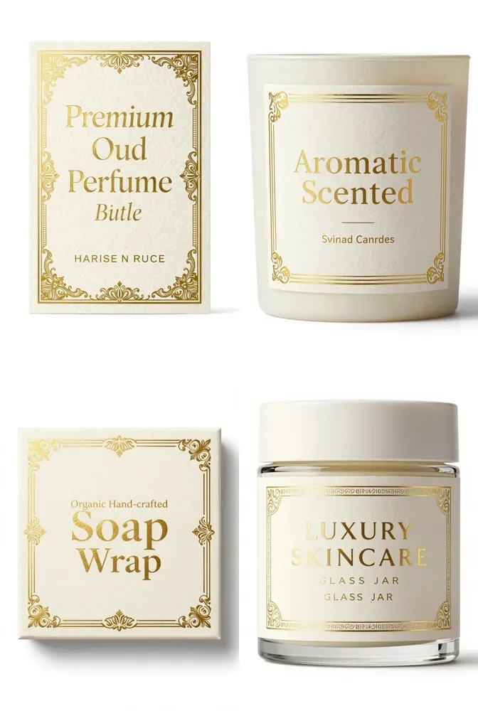 Luxury Minimalist 2D Gold Label Designs