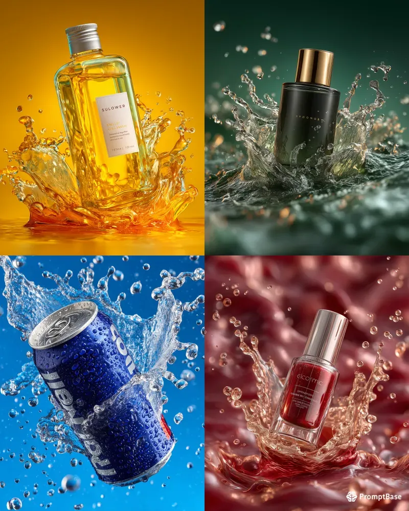 Liquid Color Explosion Product Hero Shots
