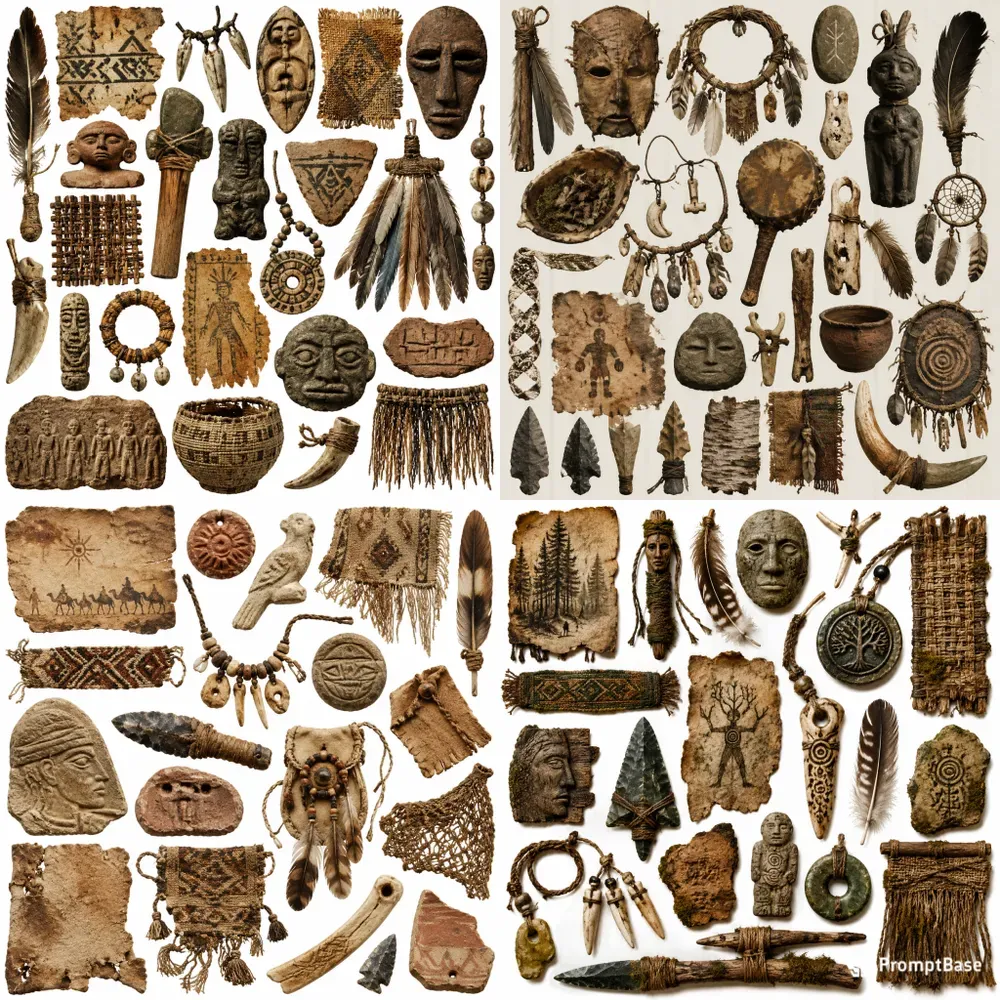 Junk Journal Tribal Artifact Ephemera