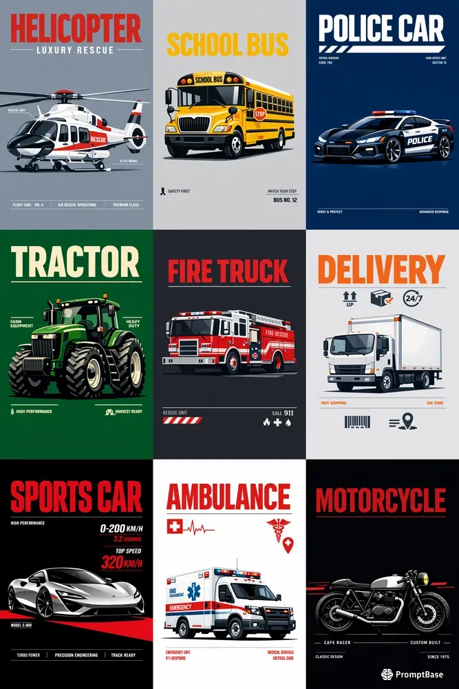 Modern Vehicle Poster Makers