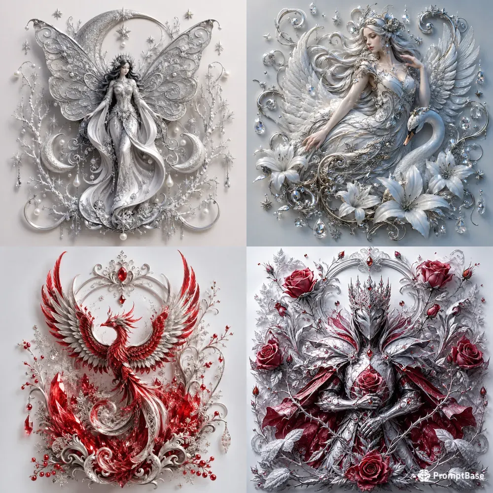 Celestial Winter Fantasy Ornaments