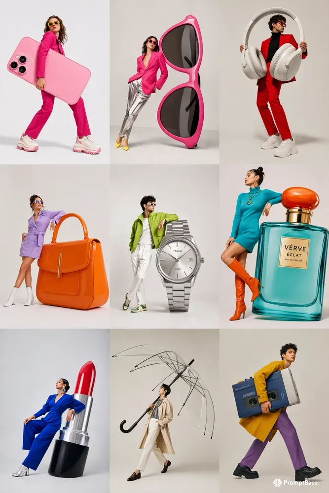 Surreal Fashion Product Collages