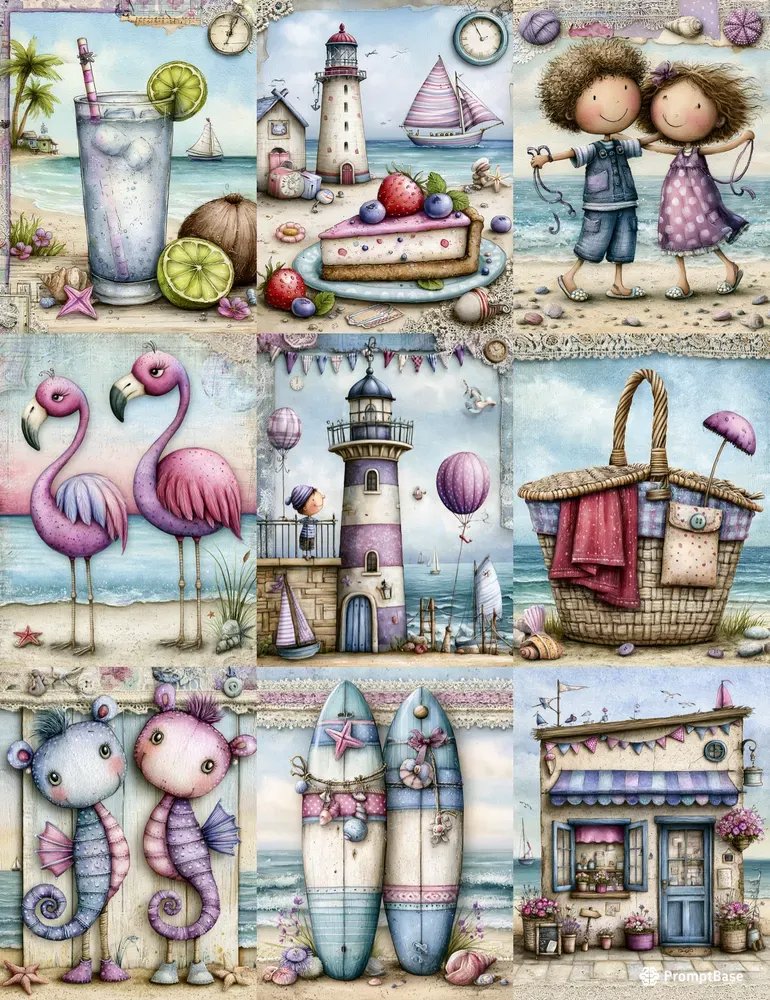 Seaside Love Story Junk Journals