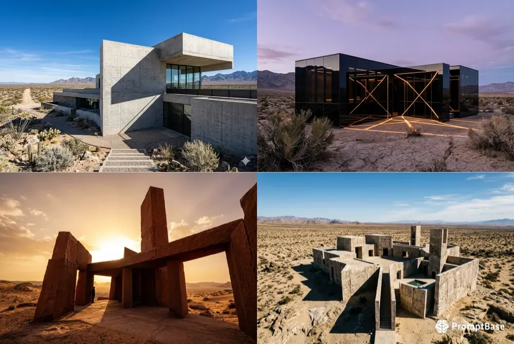 Minimalist Desert Monoliths