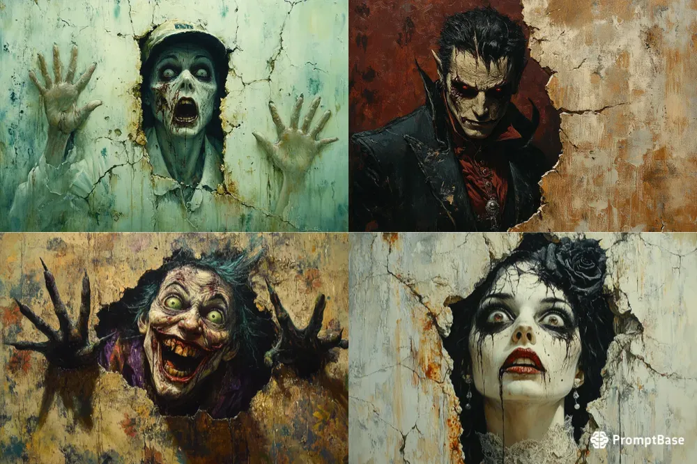 Horrifying Halloween Wall Faces
