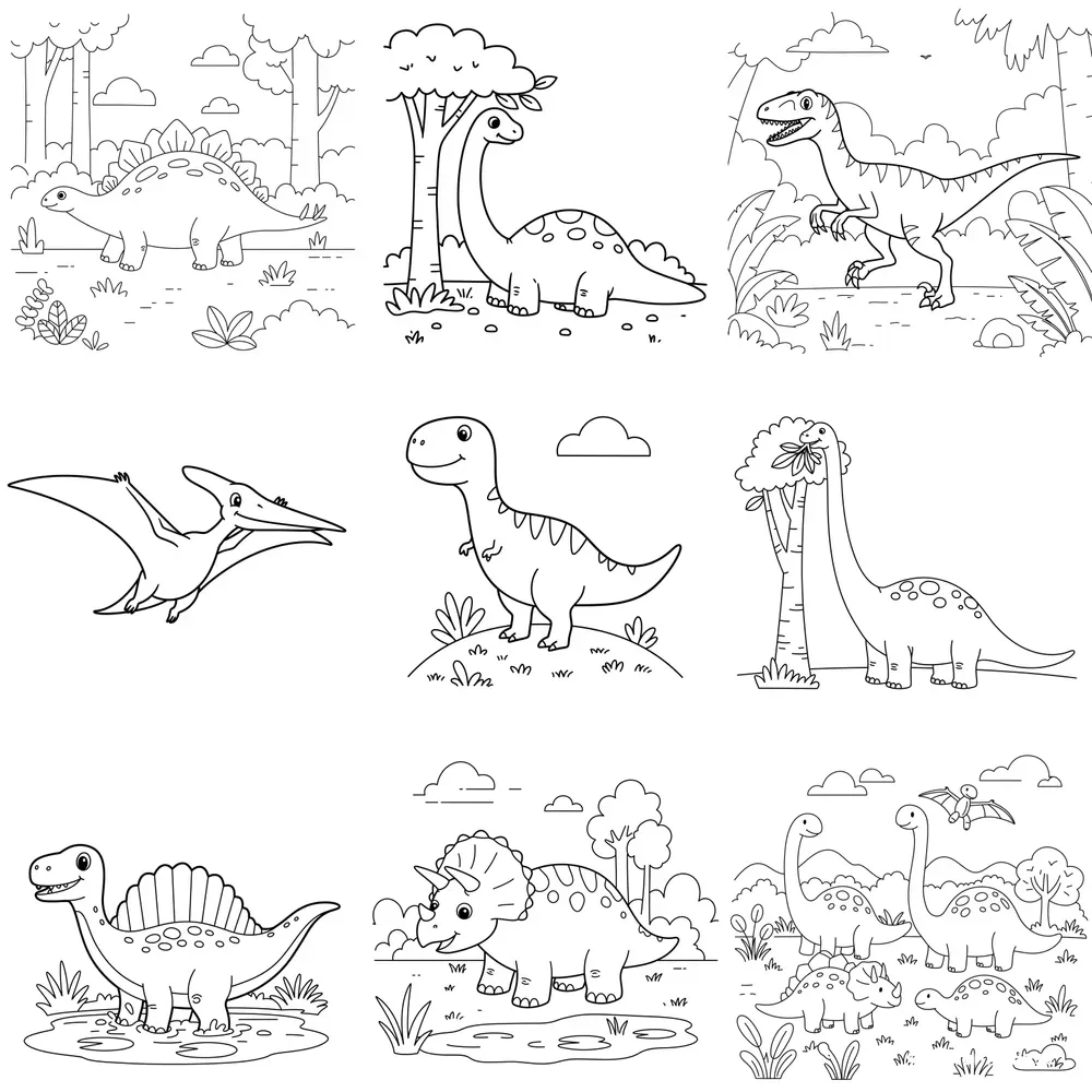 Dinosaur Coloring Pages For Kids