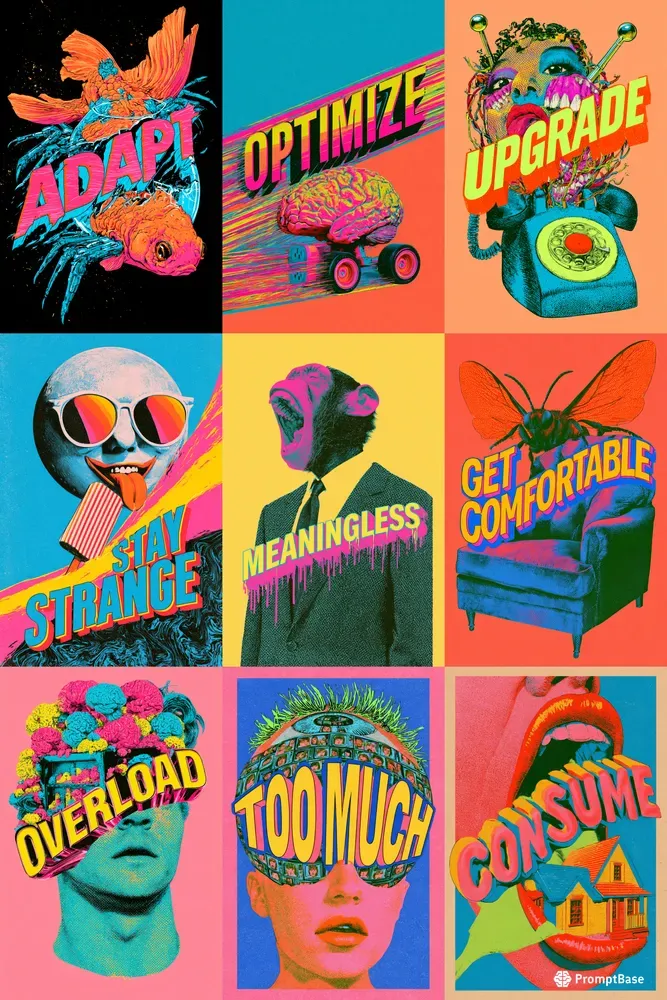 Cmyk Glitch Poster Art