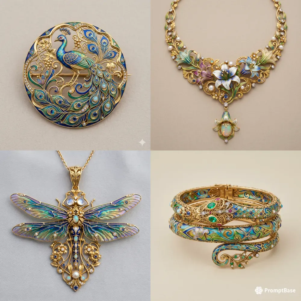 Art Nouveau Jewelry Design Generator