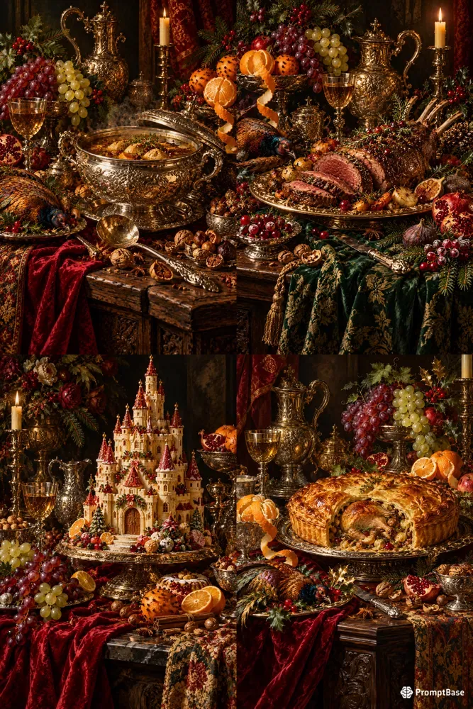 Opulent Xmas Dutch Still Life Art