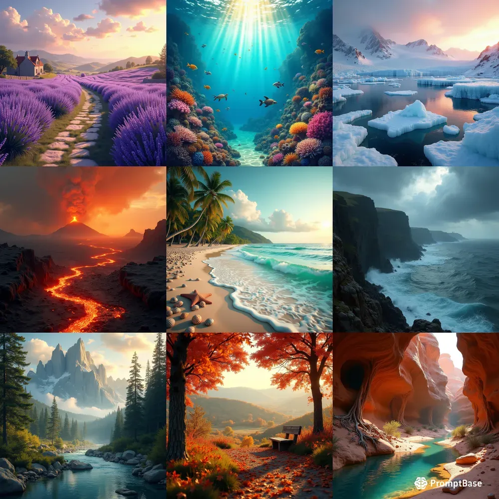 Hyper Realistic Nature Scene Templates
