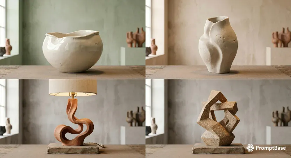Organic 3D Ceramic Art Objects