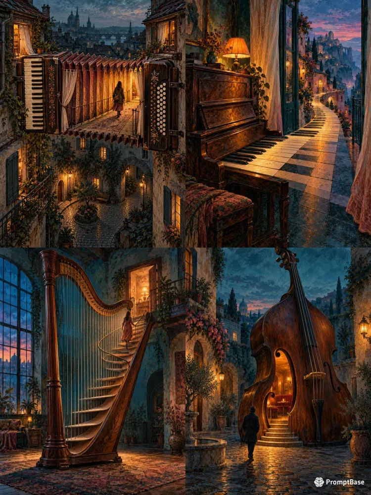 Surreal Music Dreamscape Art Prints
