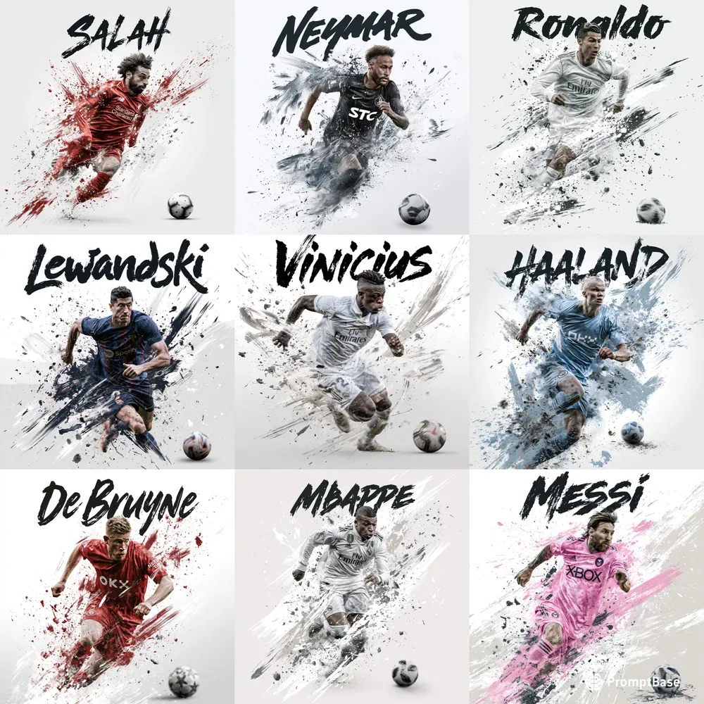 Action Graphic Soccer Player Posters