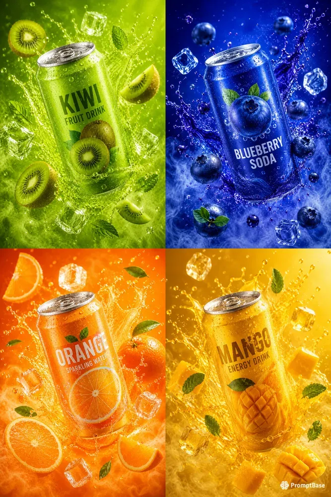 Premium Beverage Product Ad Posters