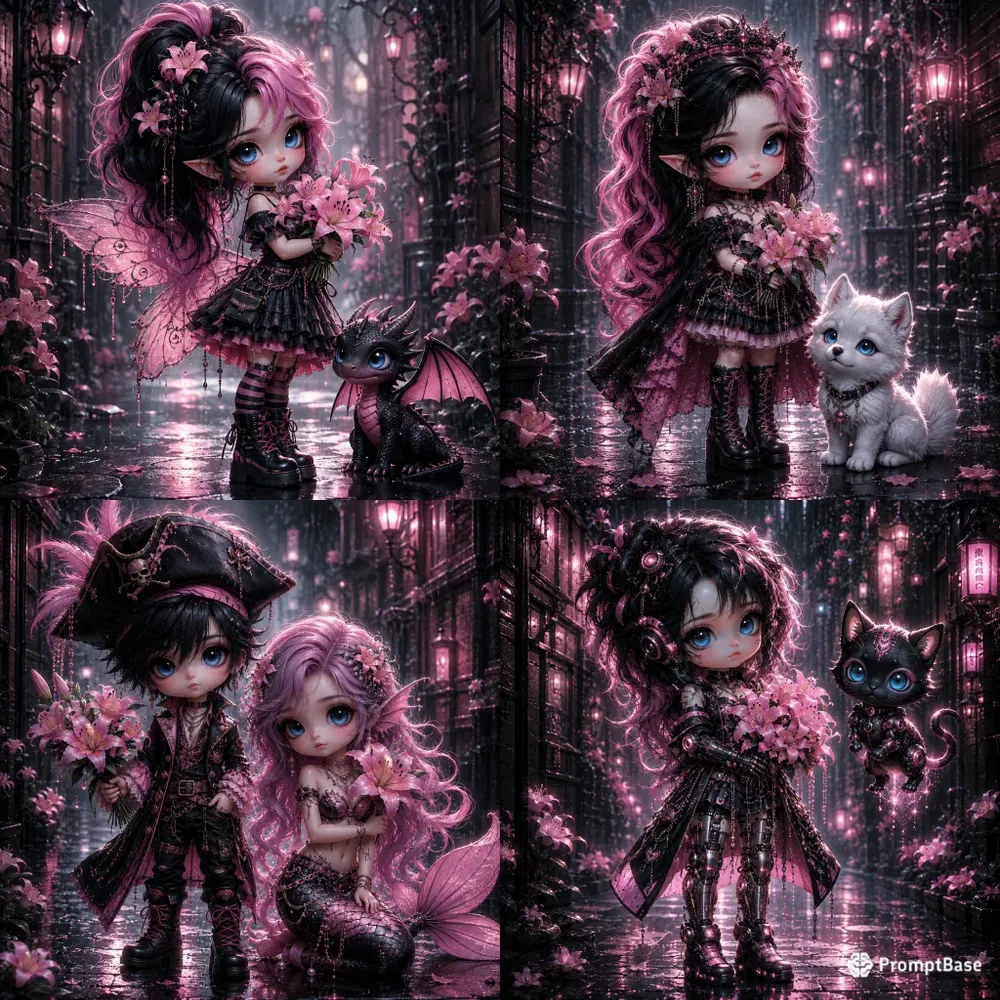 Dreamy Gothic Chibi Packs