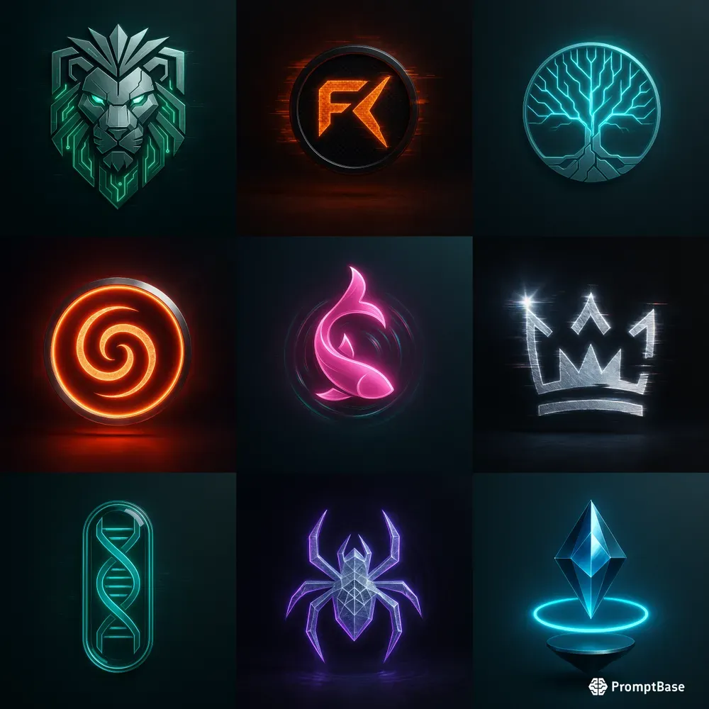 Cyberpunk Tech Logo Generator