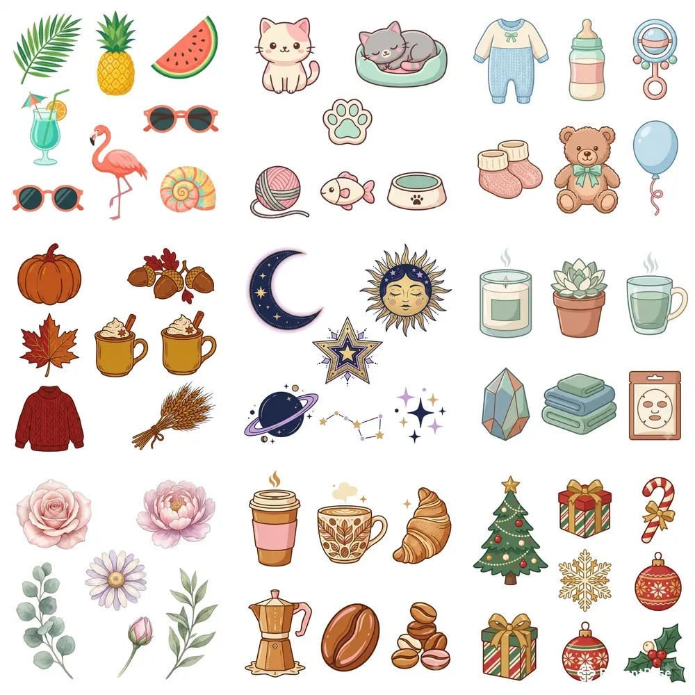 Clipart Element Set Studios