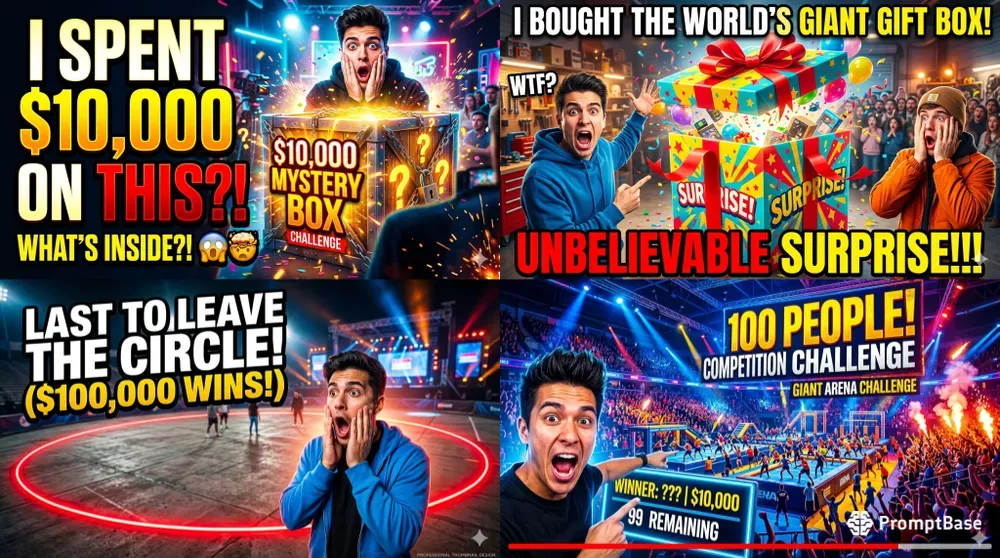 Mrbeast Style Viral YouTube Thumbnails