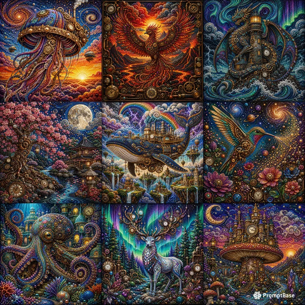 Steampunk Beaded Art