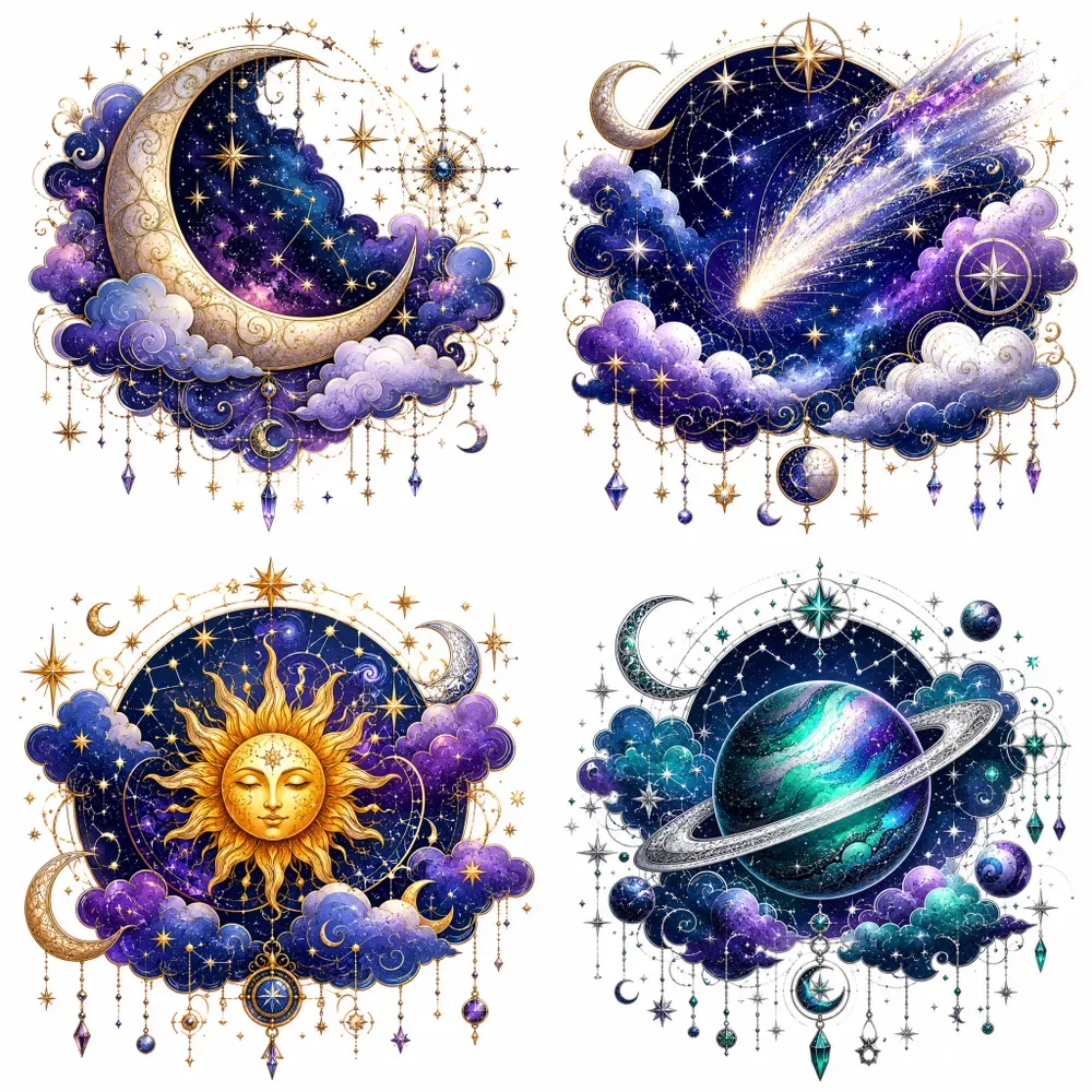 Celestial Stars Fantasy Art Illustrations