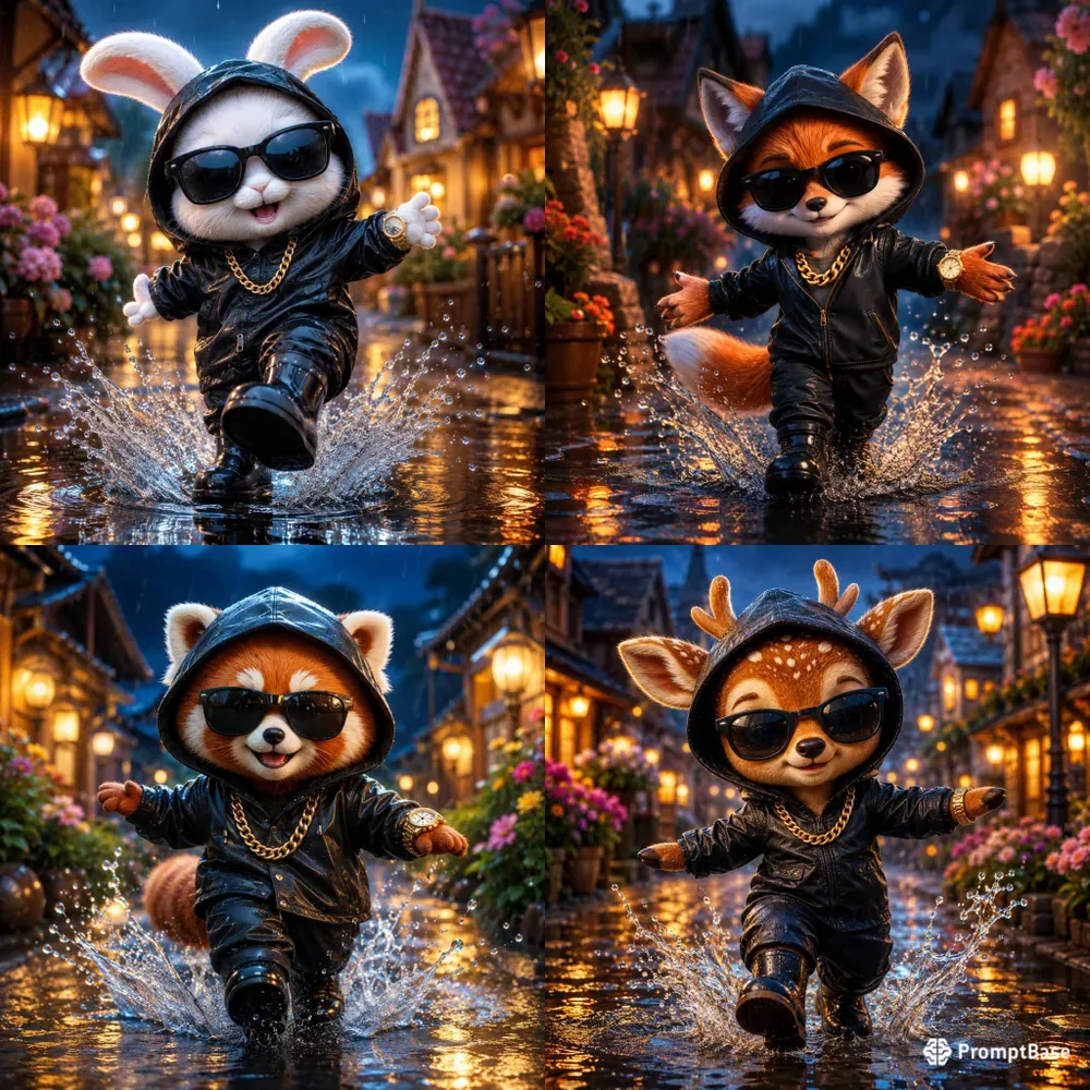 Whimsical Rain Crews 3D