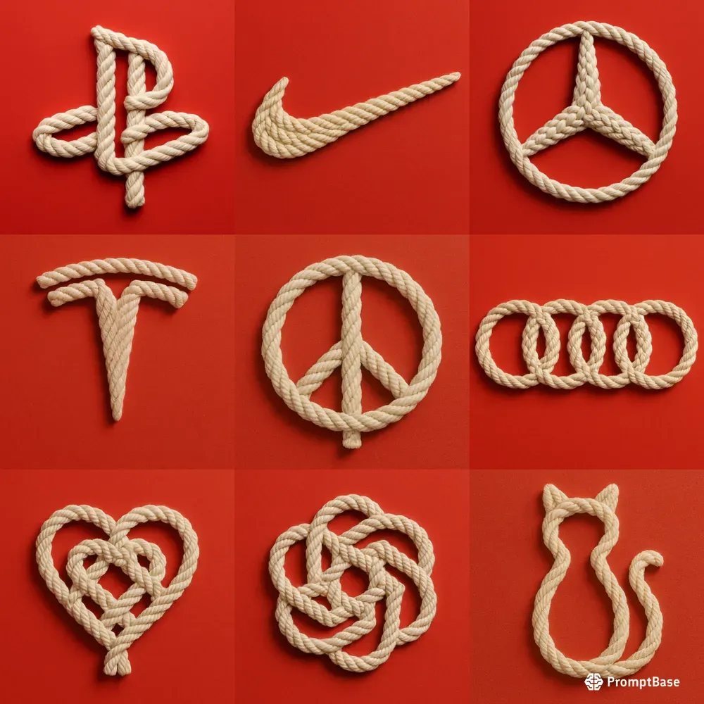 Rope Knot Silhouette Photos ChatGPT Image Prompt | PromptBase