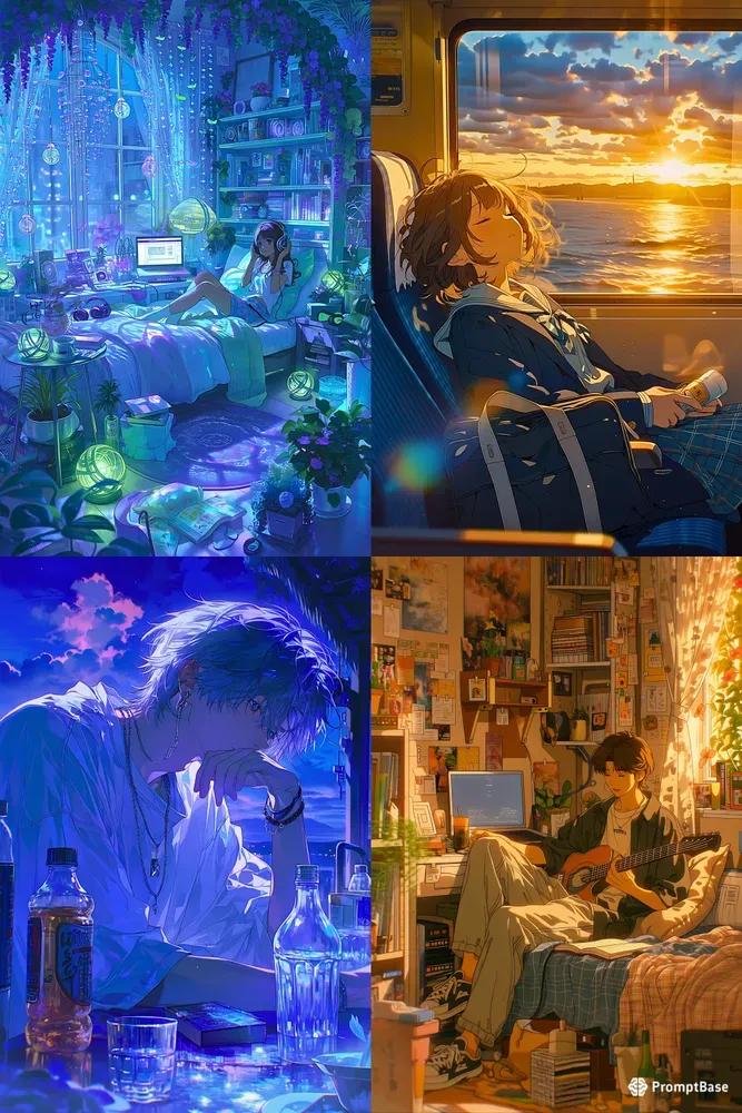 Free Dreamy Lofi Anime Midjourney Prompt | PromptBase