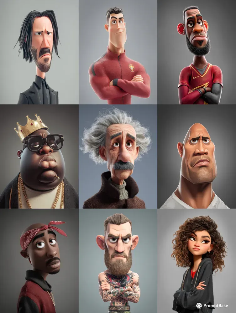 Disney Pixar Style 3D Cartoon Characters Midjourney Prompt | PromptBase