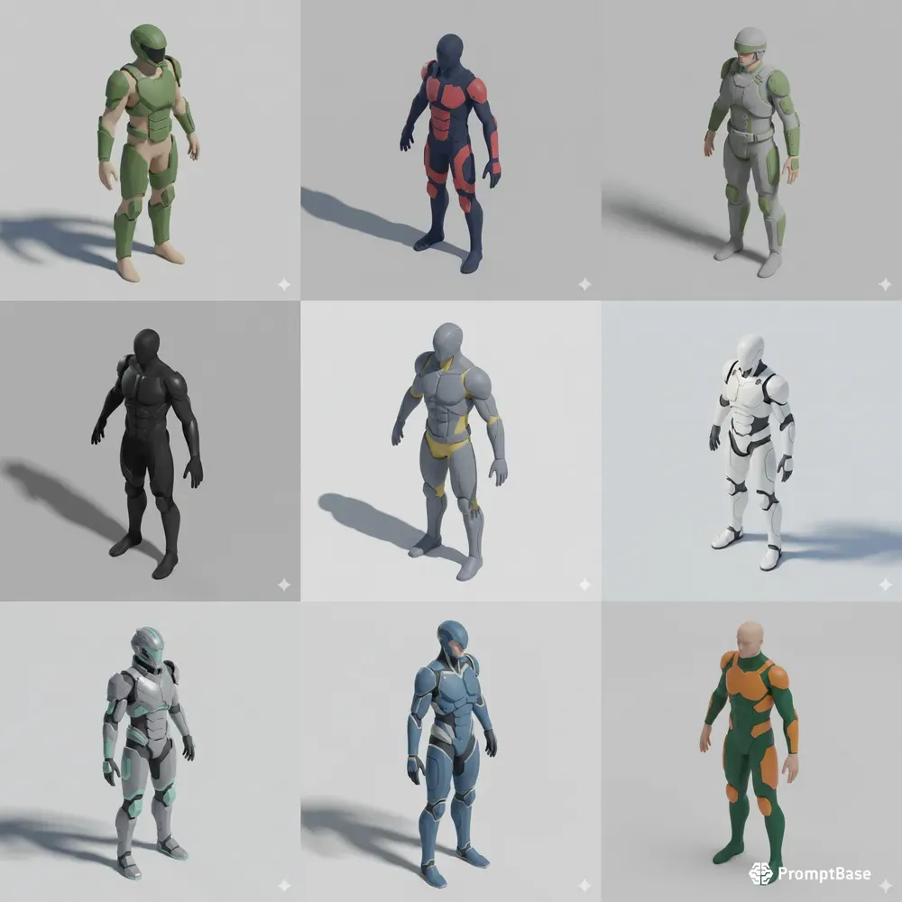 Isometric Rama Character Isometric Character Skins Common Tiers Gemini Image Prompt | PromptBase