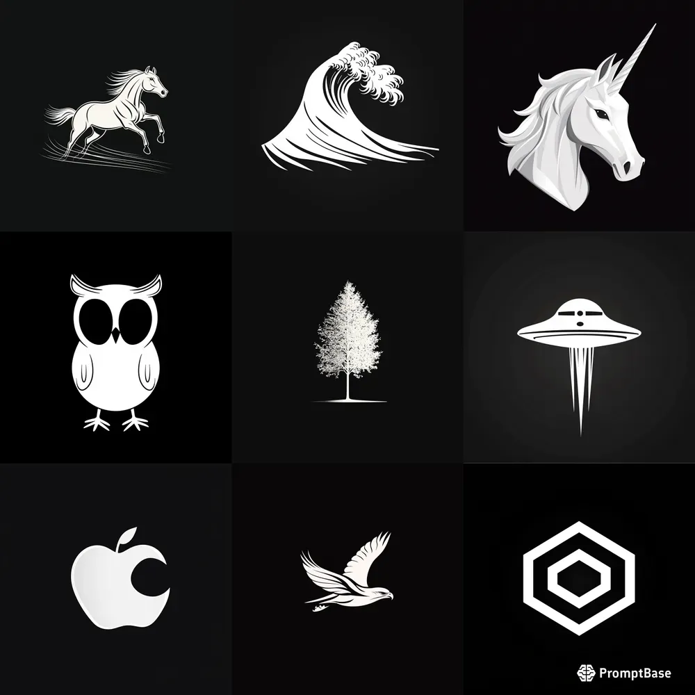 Minimalist Iconic Logo Art Midjourney Prompt | PromptBase