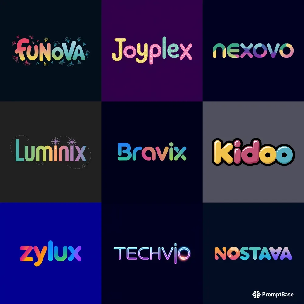 Playful Flat Vector Logos Ideogram Prompt | PromptBase