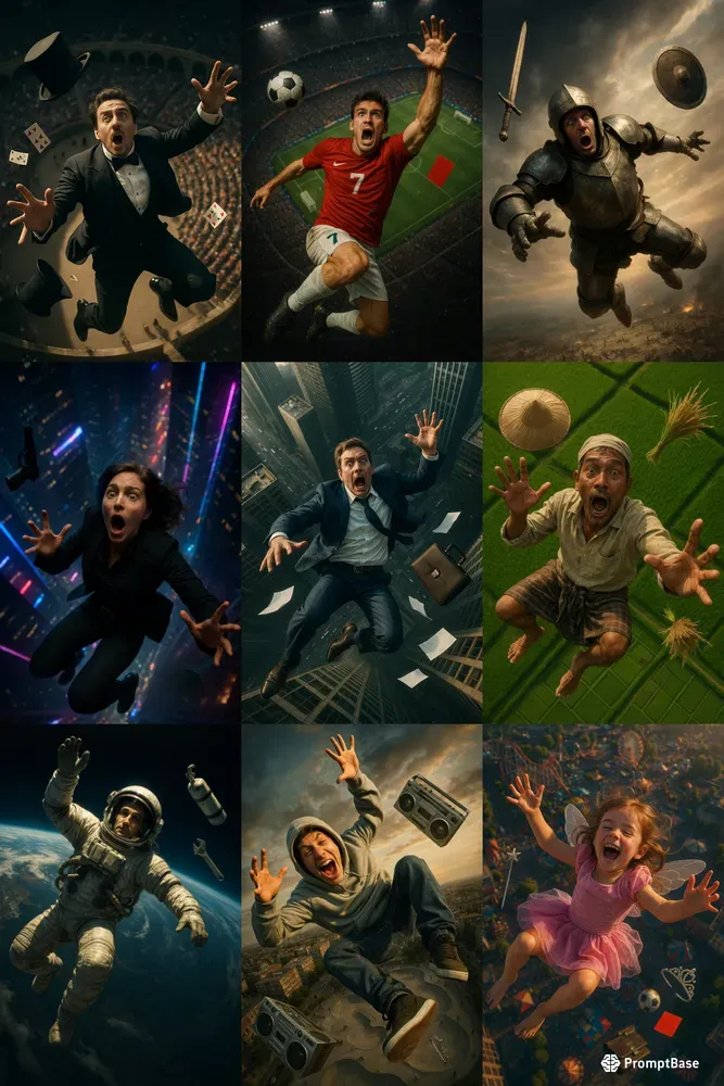 Falling Scene Skyfall Action Cinematic Falling Scenes ChatGPT Image Prompt | PromptBase