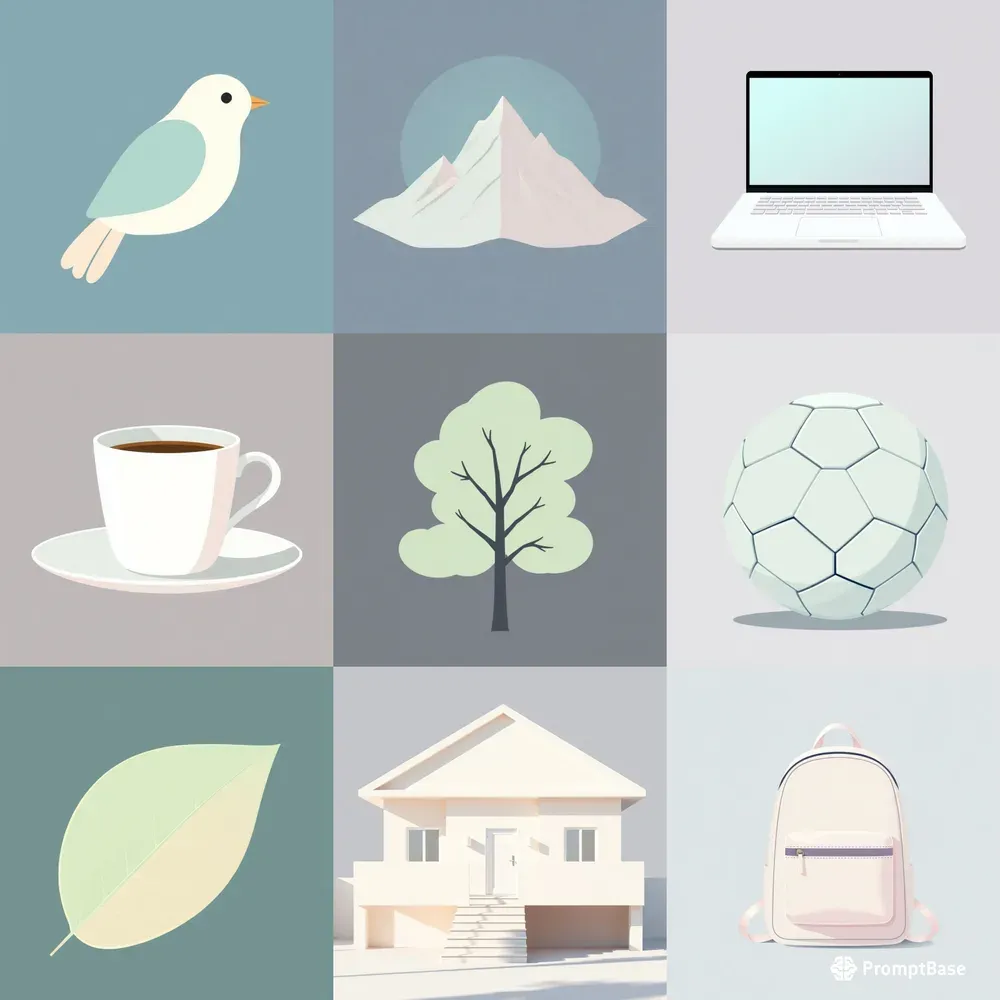 Minimalist Flat Vector Designs Stable Diffusion Prompt | PromptBase