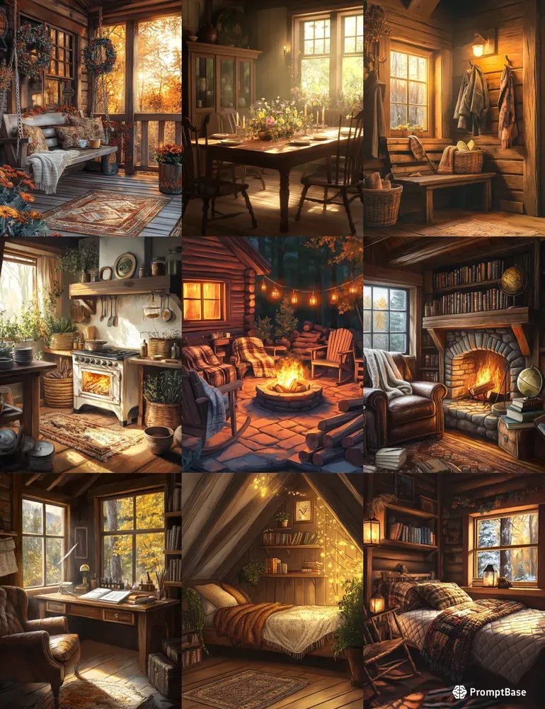 Cozy Cabin Junk Journal Pages Midjourney Prompt | PromptBase