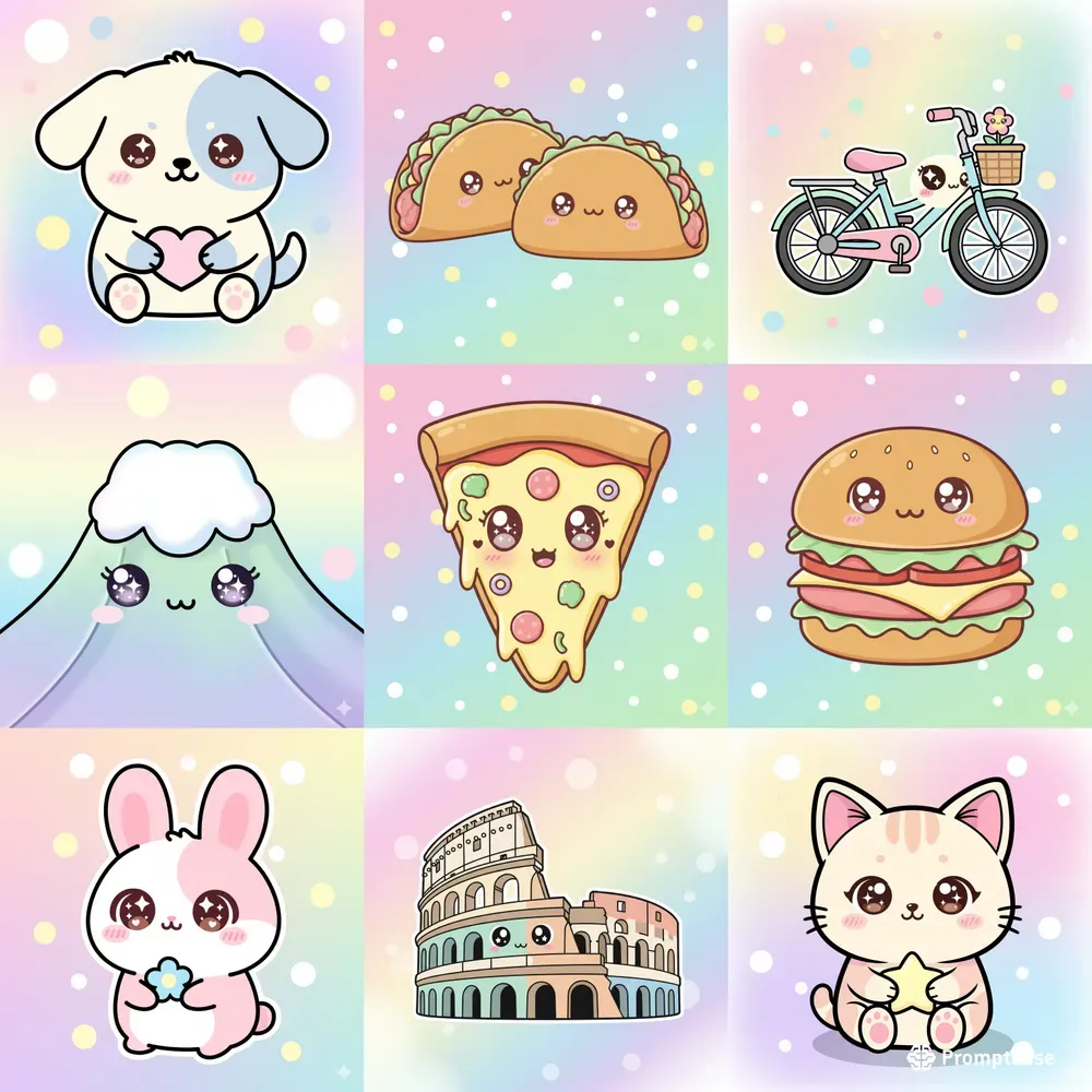 Cute Kawaii Character Generators Gemini Image Prompt | PromptBase