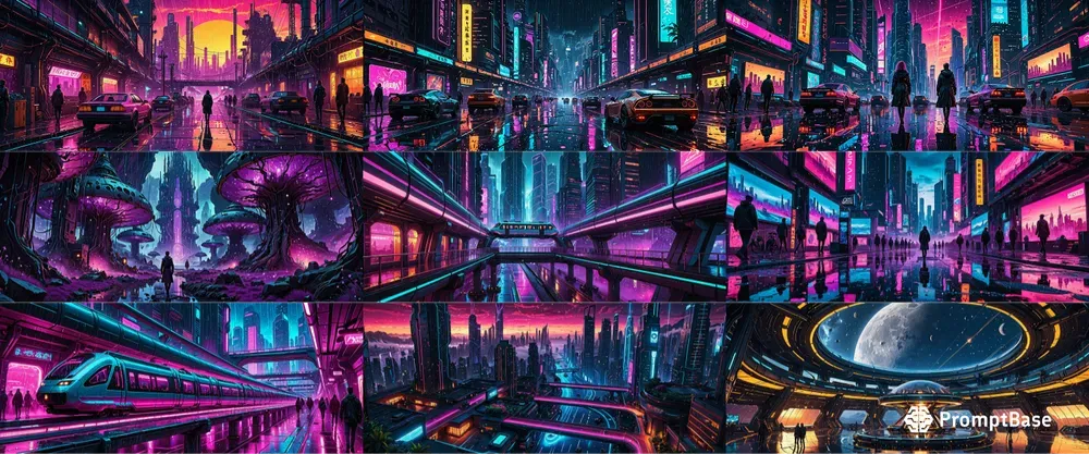 Cyberpunk Artistic Anime Wallpapers Stable Diffusion Prompt | PromptBase