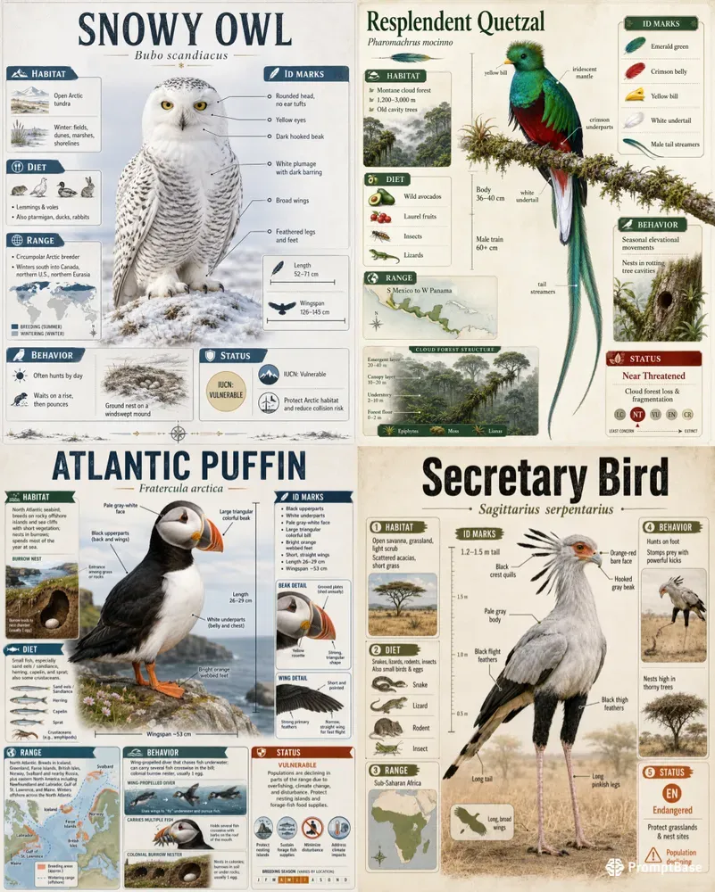 Bird Field Guide Posters ChatGPT Image Prompt | PromptBase