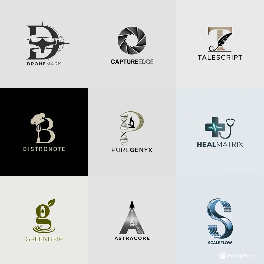 Sleek Flat Logos Ideogram Prompt | PromptBase