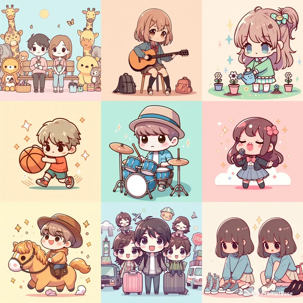 Adorable Chibi Illustrations DALL·E Prompt | PromptBase