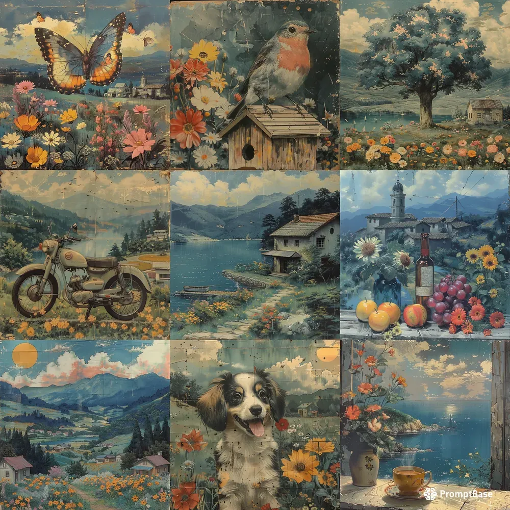 Murals Vibrant Storybook Scenes Art Midjourney Prompt | PromptBase