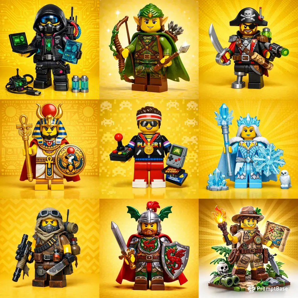 Lego Collectible Character Series ChatGPT Image Prompt | PromptBase