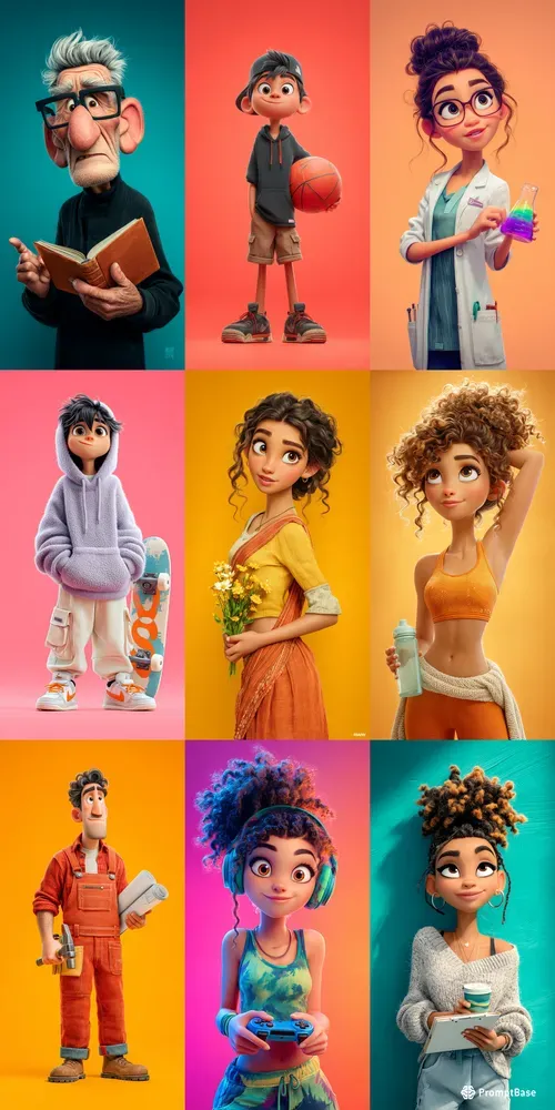 Stylized Cinematic Character Renders Midjourney Prompt | PromptBase