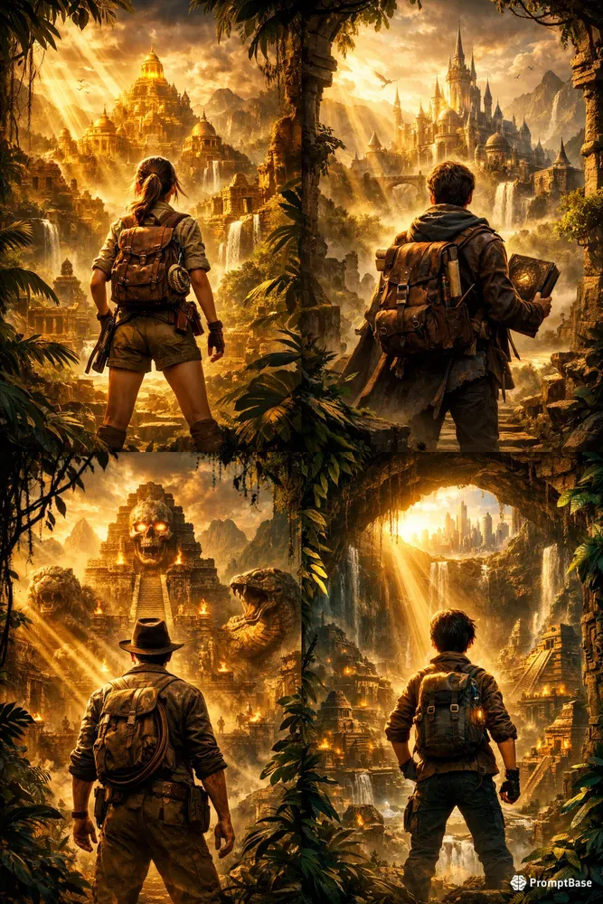 Cinematic Adventure Movie Posters ChatGPT Image Prompt | PromptBase