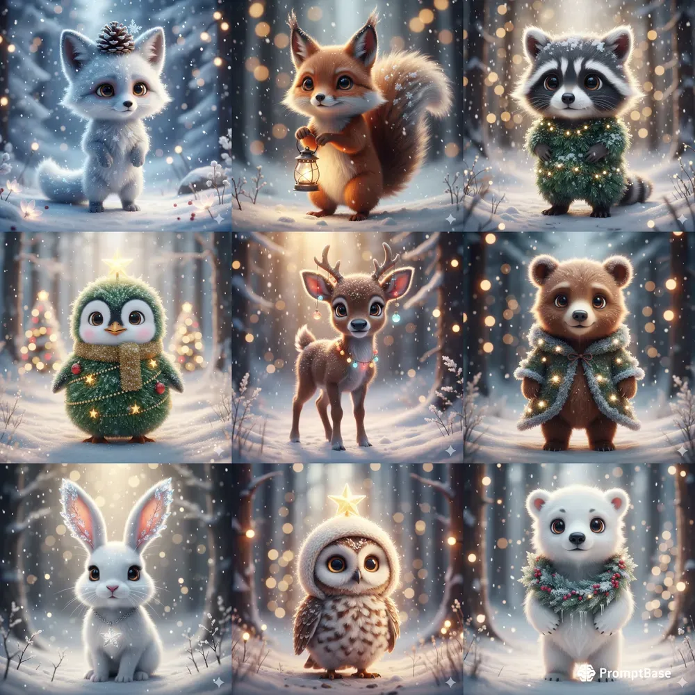 Whimsy Characters Winter Whimsy Characters Series Gemini Image Prompt | PromptBase