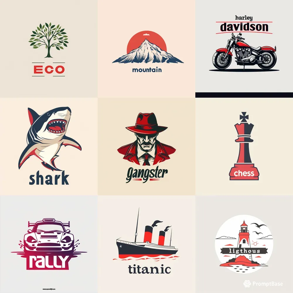 Vector Logos With Text Midjourney Prompt | PromptBase