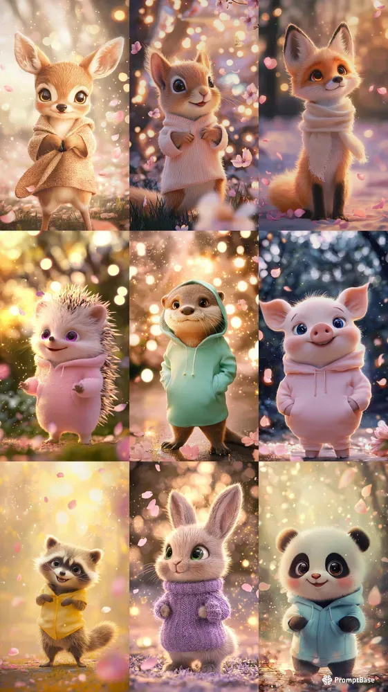 Whimsical Baby Animals Midjourney Prompt | PromptBase